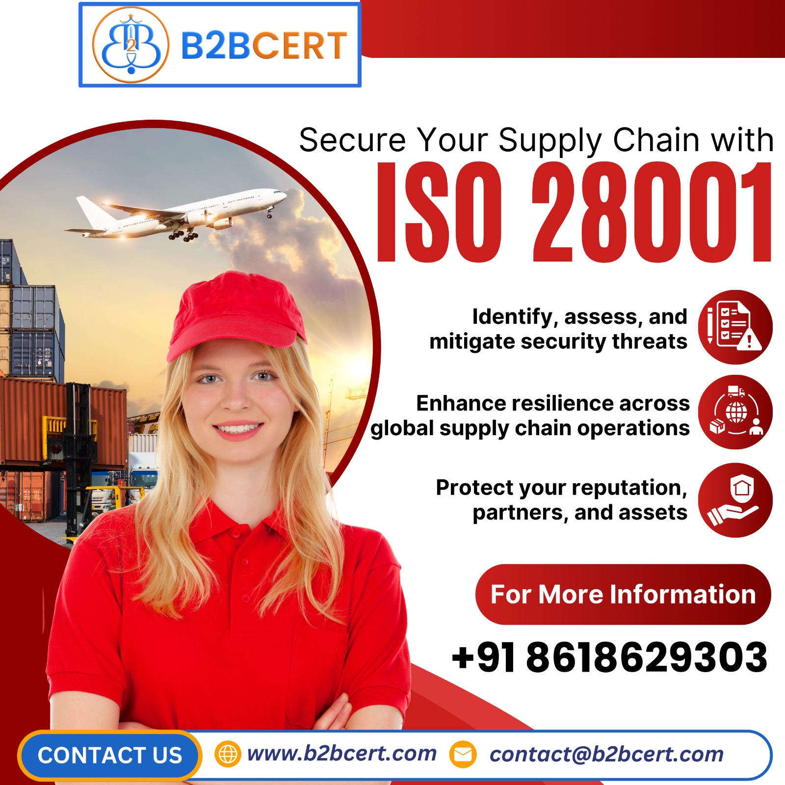 ISO 28001 Certification in Miami | Fast & Affordable Consulting - B2BCERT